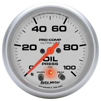 oljetrykkmåleren, 67mm, 0-100 psi, elektrisk