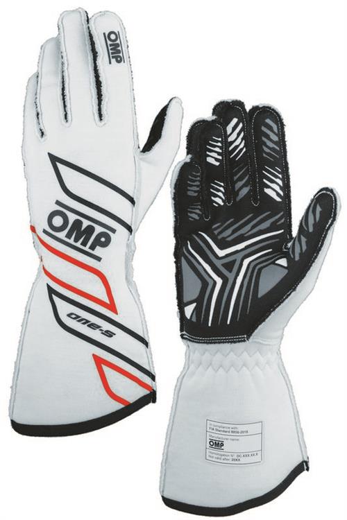 ONE-S GLOVES my2025 FIA 8856-2018 WHITE SZ. L