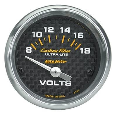 voltmeter, 52mm, 8-18 V, elektrisk