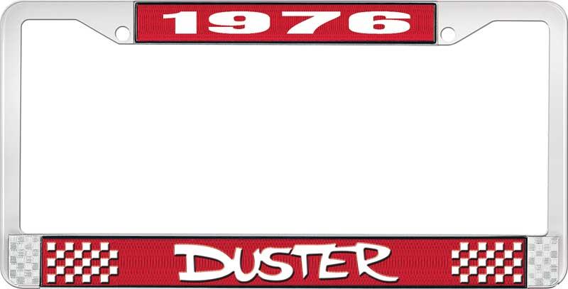 1976 DUSTER plate RAMME - RØD