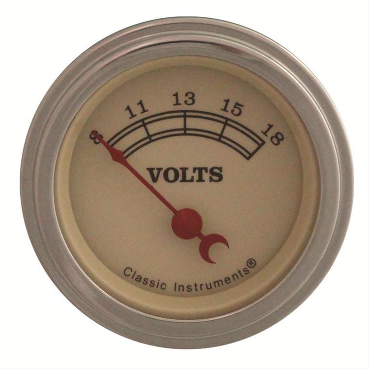 voltmeter, 54mm, 8-18 V, elektrisk