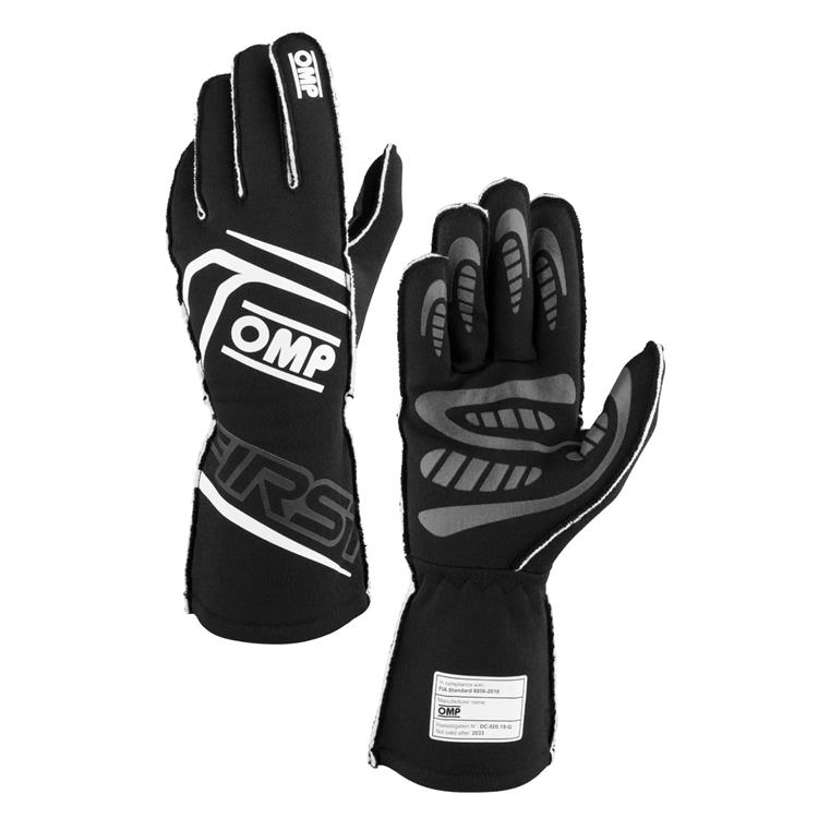 FIRST GLOVES FIA 8856-2018 MY2025 BLACK SZ. XS