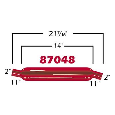 lyddemper, 2" i / 2" ut, runde