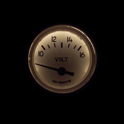 voltmeter, 52mm, 10-16 V, elektrisk