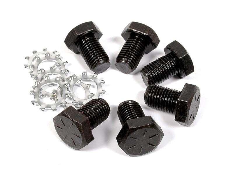 Flexplate Bolts, 7/16 in.- 20 RH, .680 in. Length, Chevy, Big, Small Block V8, 4.3L V6, Set of 6