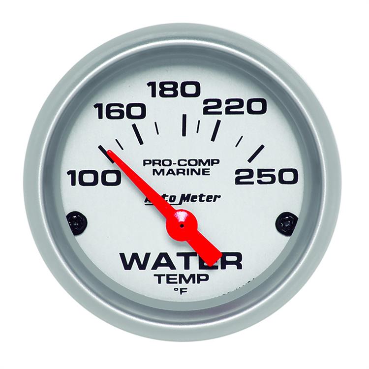 vanntemperaturen måleren 52mm 100-250F, Marine Sølv ultra-lite