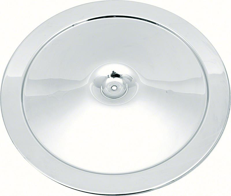 14" OPEN ELEMENT CHROME AIR CLEANER LID - WITH ROUND IMPRINT