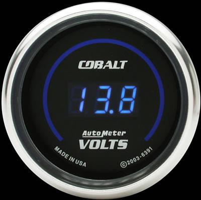 voltmeter 52mm 8-19 Volt Kobolt Digitalt