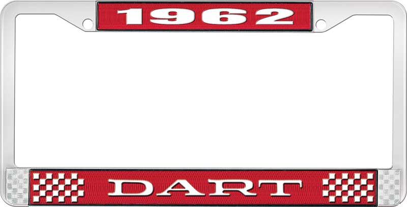 1962 DART nummerskilt RAMME - RØD