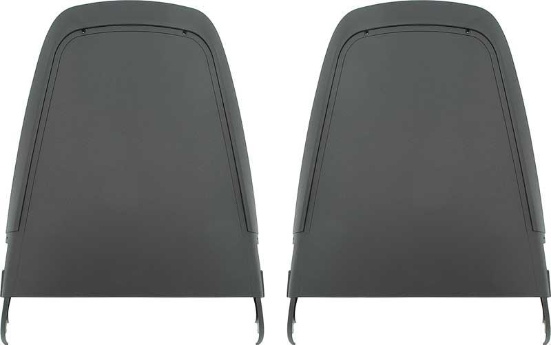 1970-71 MOPAR A / B / E-BODY BLACK "EARLY STYLE" BUCKET SEAT BACK PANELS