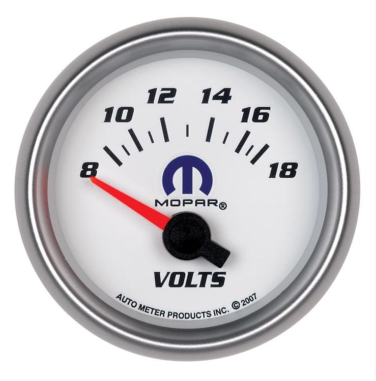 voltmeter, 52mm, 8-18 V, elektrisk