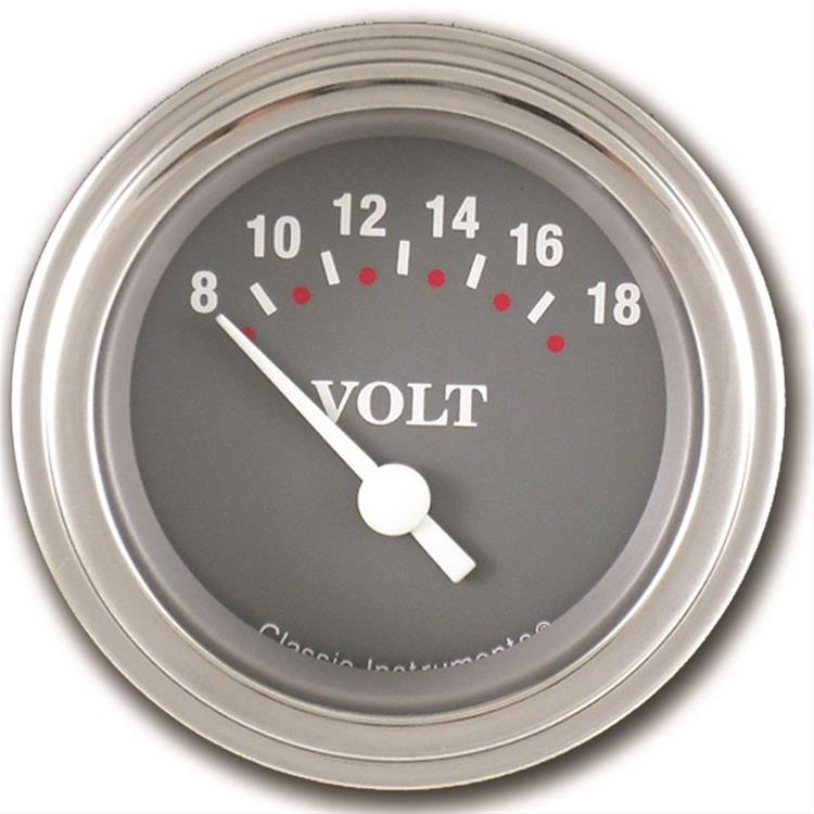 voltmeter, 54mm, 8-18 V, elektrisk