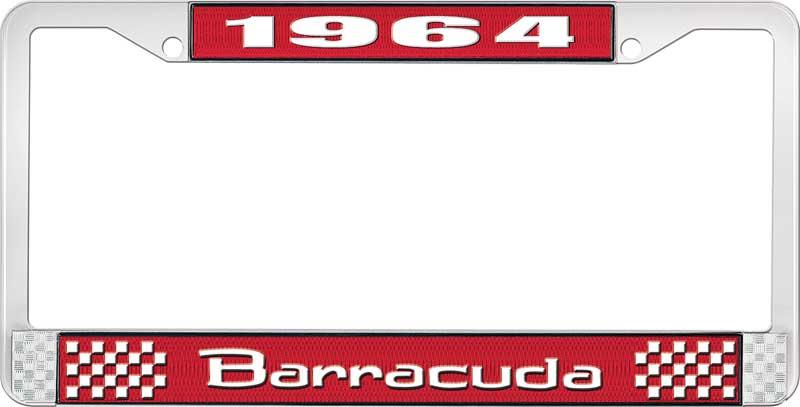 1964 BARRACUDA nummerskilt RAMME - RØD