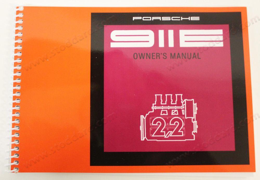 1971 911E Driver's Owners Manual, Factory reprint, as original