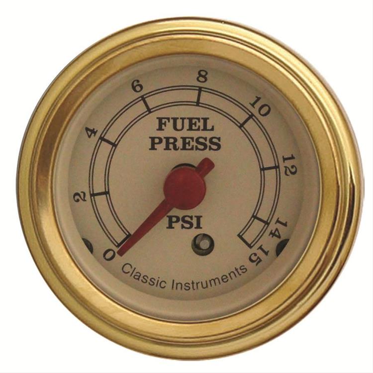 brennstofftrykkmåleren, 54mm, 0-15 psi, mekanisk