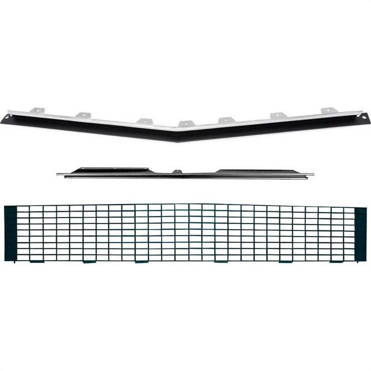 1967-68 CAMARO RS GRILLE KIT I/DEN SØLV TRIM