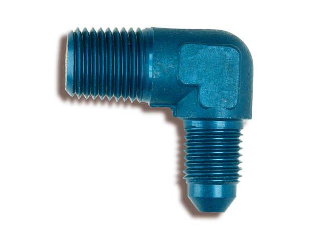 nippel AN3 x 1/8"NPT, 90 grader, blå nippel AN3 x 1/8"NPT, 90 grader, blå