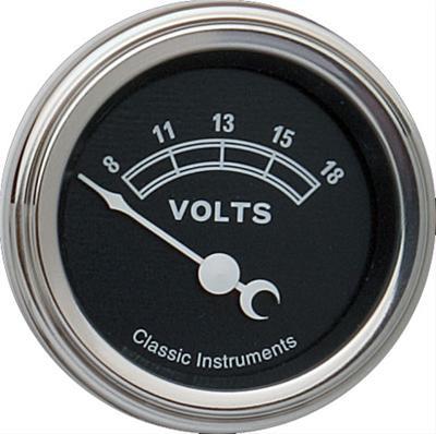 voltmeter, 54mm, 8-18 V, elektrisk