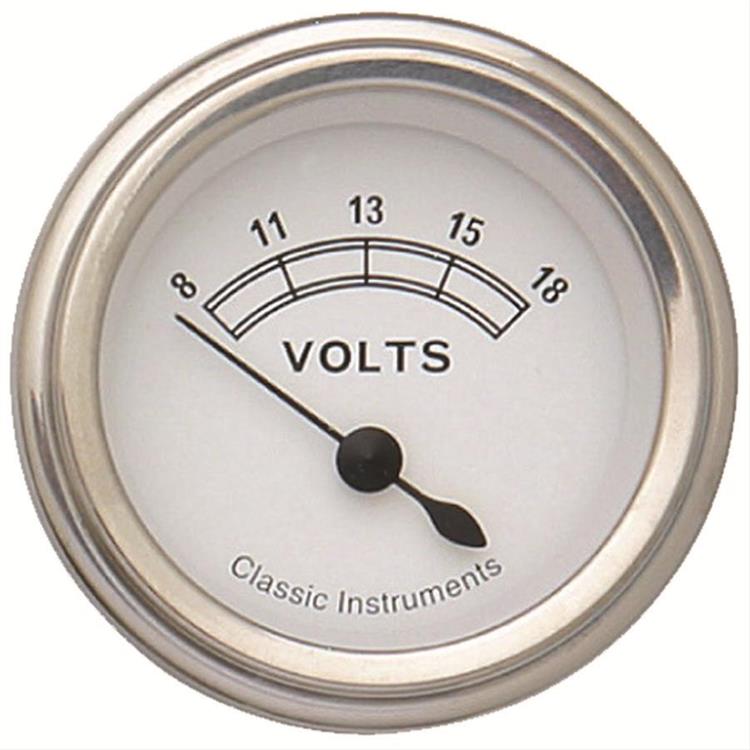 voltmeter, 54mm, 8-18 V, elektrisk