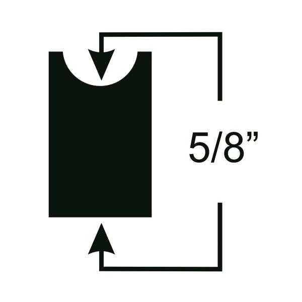 Vår Gummi-hard 5x5/8 flat