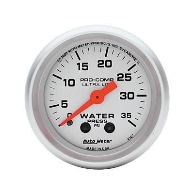 vann manometer, 52mm, 0-35 psi, mekanisk