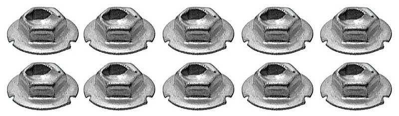 skärmutter emblem m.m. 3/16"