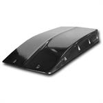 Hood Scoop, Cowl Induction, 45 in. Long, 24 1/2 in. Wide, 6 in. Tall, Fiberglass, Black Gelcoat, Each