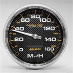 speedometer 127mm 0-160mph Karbon Fiber elektronisk