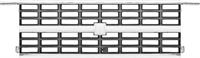 1989-91 Chevrolet Lastebil Grille uten Bue Slips - Dobbel Lykter - Krom