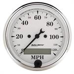 speedometer 80mm 0-120mph Gammel Tyme Hvit elektronisk