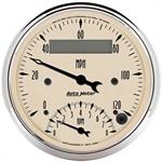 speedometer med turteller 86mm Antikk Beige elektronisk