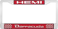 HEMI BARRACUDA nummerskilt RAMME - RØD