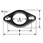 eksos flens 2-hump, 2"