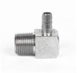 nippel 1/2" NPT x 3/8" slangetilkobling, 90 grader