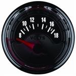 voltmeter, 52mm, 8-18 V, elektrisk