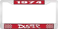 1974 DUSTER plate RAMME - RØD