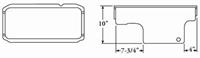 Oljesump, 8 qt, 10" dybde