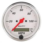 speedometer 80mm 0-120mph Arktis Hvit elektronisk