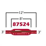 lyddemper, 3" i / 3" ut, runde