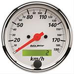 speedometer 80mm 0-190kph Arktis Hvit elektronisk