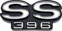 1969 Chevelle SS396 GRILL EMBLEM Metallemblem M monteringsskruvar