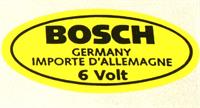 klistremerke "BOSCH 6 Volt"