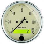 speedometer 80mm 0-120mph Antikk Beige elektronisk