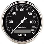 speedometer 80mm 0-120mph Gammel Tyme Svart elektronisk