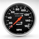 speedometer 127mm 0-160mph sport-comp mekanisk