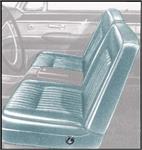 stolklädsel "Bucket Seat", fram, vinyl, Light Silver Blue Metallic #27