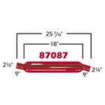 lyddemper, 2,5" i / 2,25" ut, runde