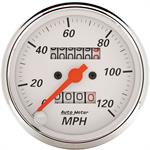 speedometer 80mm 0-120mph Arktis Hvit mekanisk