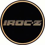 GTA WHEEL CENTER CAP EMBLEM IROC-Z 2-1/8" GOLD LOGO/BLACK BACKGROUND